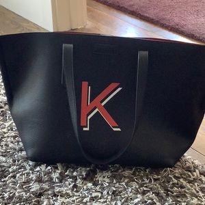 Kendall + Kylie large black tote bag